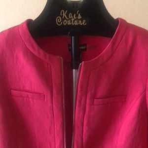 NWT - Karl Lagerfeld Paris Summer Berry (Fuchsia) Jacquard Jacket